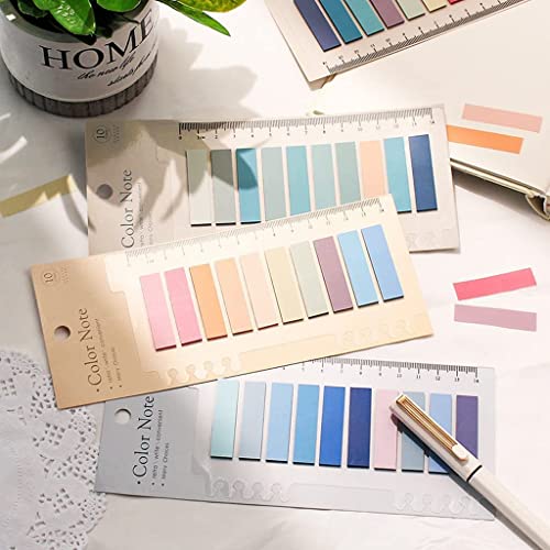 Image of Sticky Tabs Sticky Index Tabs for Annotating Books Page Markers Transparent Sticky Notes Colorful Morandi Sticky Book Tabs (1 Packs | 200 Pcs Notes)