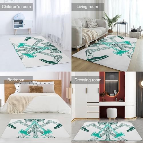 Tapis de yoga Viking impression 3D flanelle salon