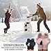 Gloves Women Cat Gloves 2 Pairs Thermal Gloves Cotton Cat and Bird Print Cute Gloves for Couples Free Size Casual Fashionable Outdoor Knitted Winter Gloves, Style1 + Black