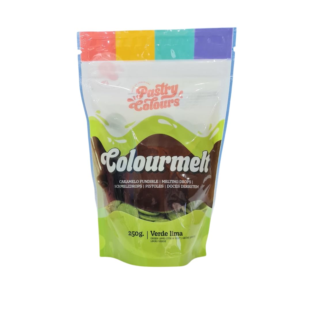 Melts Verde Lima - Chocolate para Fundir - Cobertura para Pasteles - 250g