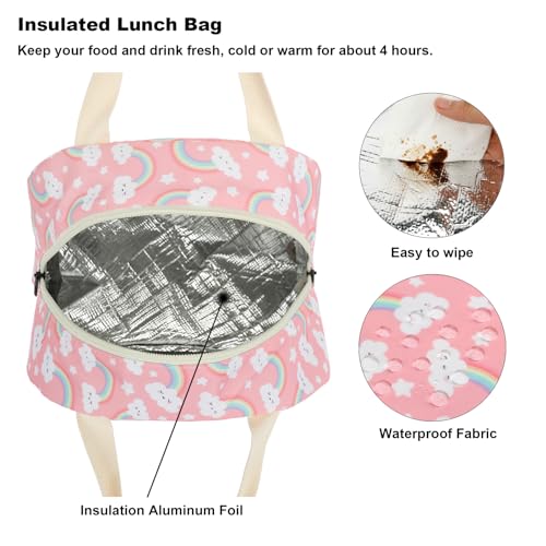 Mimfutu Rainbow Insulated Lunch Bag For Women Girls thumb #3