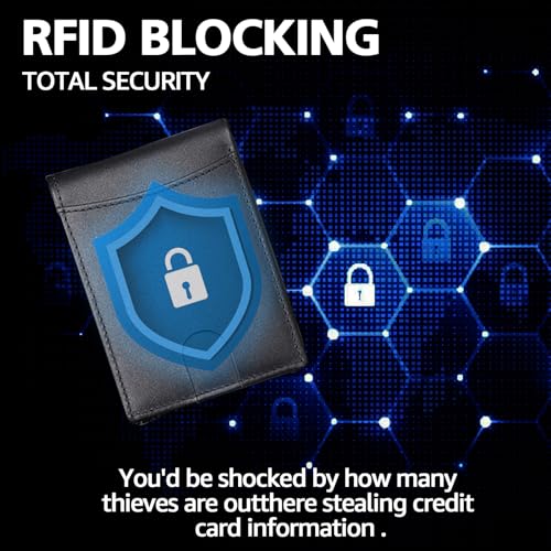 AirTag Wallet Men, Bifold Genuine Leather Rfid Blocking AirTag Wallet with Cash Slots ID Window, Compatible Apple Air Tag,Holds to 12 cards with Gift Box gifts for men (Air Tag Not included)4