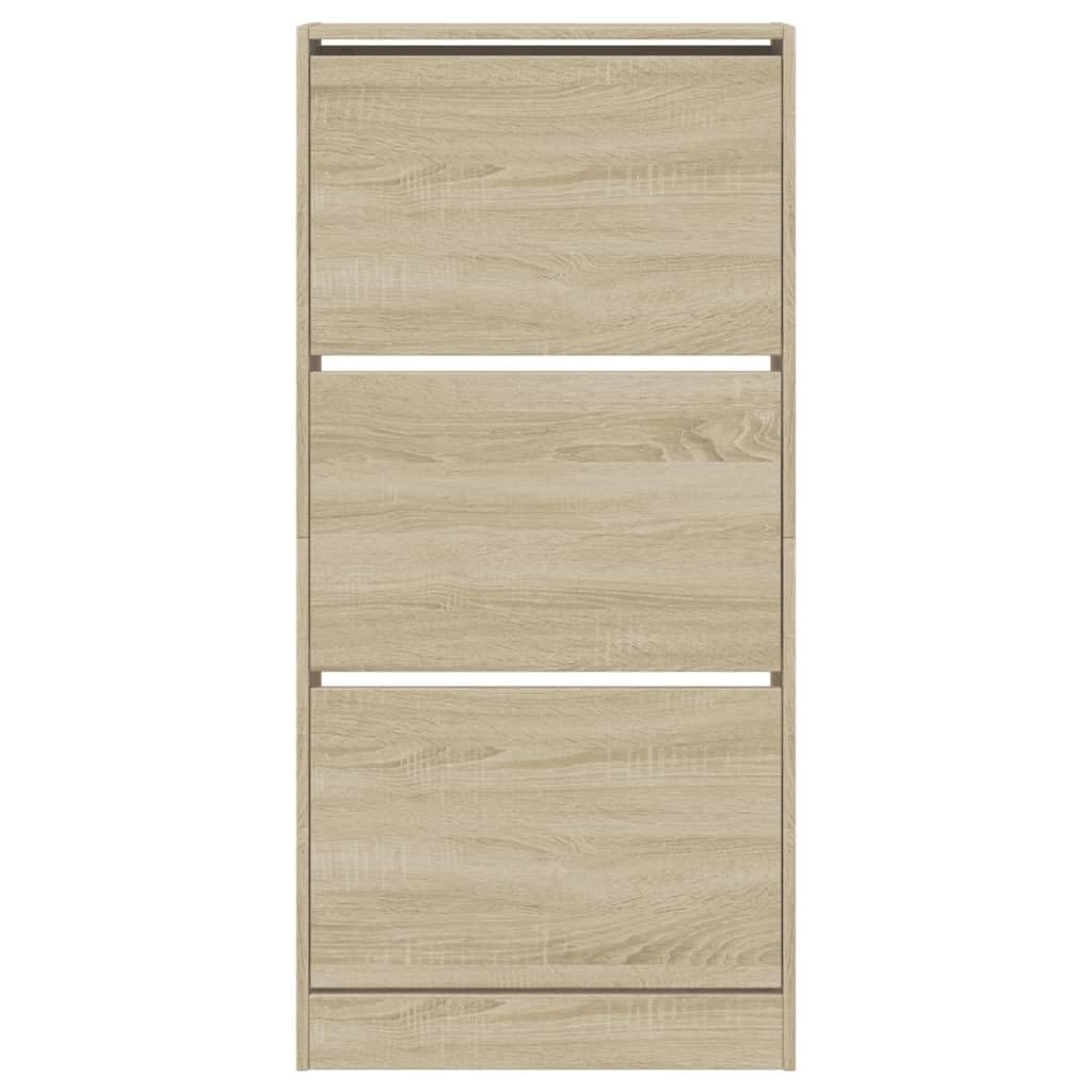 Zapatero de roble de 60 x 21 x 125 5 cm de madera de ingeniería nizador de almacenamiento de zapatos estante de almacenamiento de calzado muebles de pasillo para el hogar