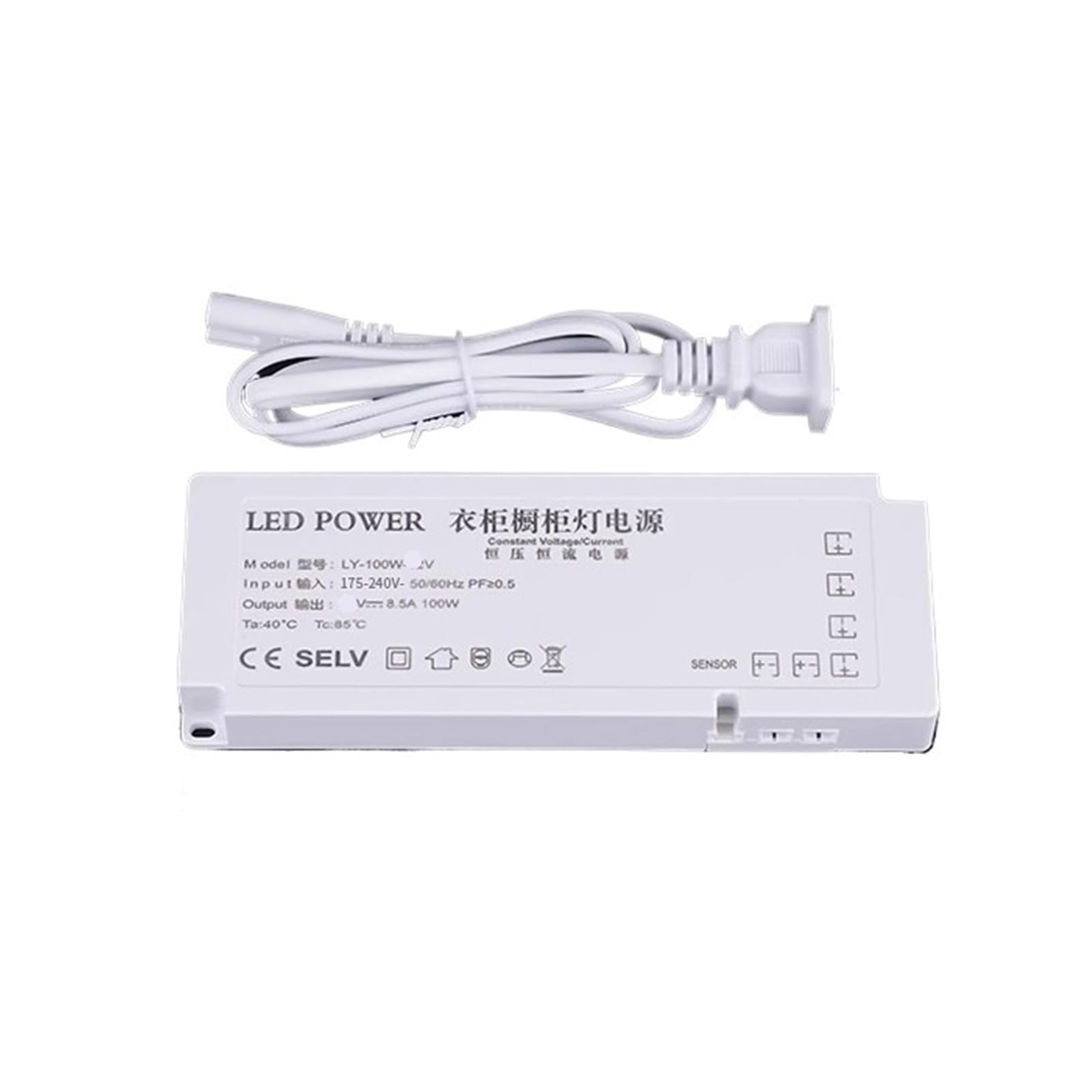 PWANUIGTE Cabinet Light Dedicated Power Supply 12V Interface with Induction Switch Ultra-Thin Transformer 24v Wardrobe Wine(24v 100w)
