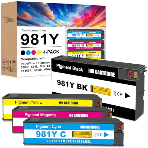 Pack encre 981Y idéal pour imprimer les rapports d'équipe sur PageWide Enterprise Color 556