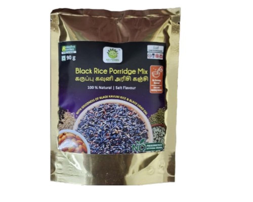 AJI FOODS Black Rice Porridge Mix Salt 90g - Generously Serves 5-6 People, Suitable for All Ages, Instant Preparation for a Quick Meal, No Preservatives Added (B0D66LGW8L) Amazon Price History, Amazon Price Tracker