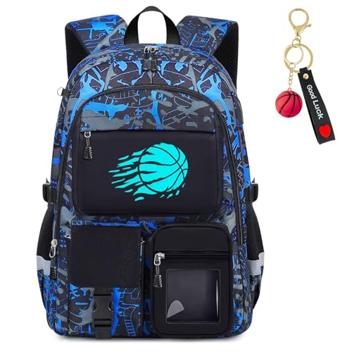 Fitvc School Backpack for Boys - Basketball Boys Backpack