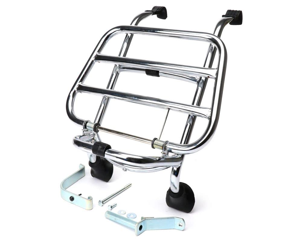MOTONOSTRA Gepäckträger chrom klappbar vorne kompatibel Vespa GT GTL GTV GTS GTS Super GT60 HPE Supertech