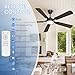Crazypai Ceiling Fans with Lights, 52 Inch Modern Ceiling Fans with Lights and Remote Control, DC Reversible Motor, Noiseless, 3CCT, Ceiling Fan for Bedroom, Living Room, Apartment Indoor/Outdoor Use