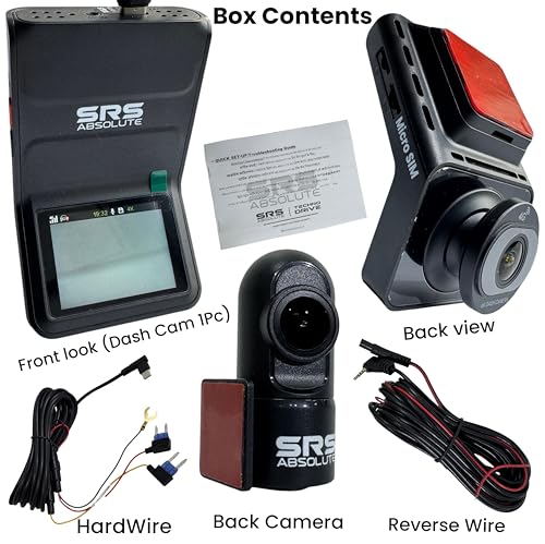 Image of F /R 4K+4G Dual Dash Cam GPS+LiveVideo ADAS BSD Playback Park Monitor Calling Pedestrian Alert WiFi Hotspot Loop Record GSensor Reverse Parking 1TB MicroSD SIM Support (S44KGen4)