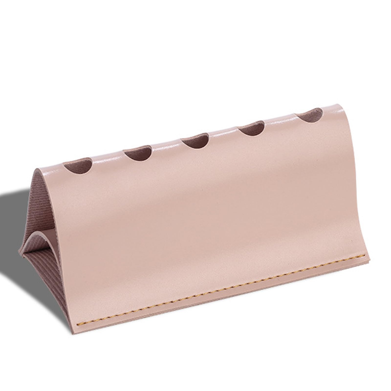 Woedpez Multiple Pen Storage Box with Base PU Materials Desktop Organizers for Home Use Leather Pen Holders