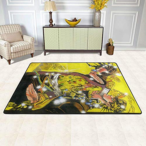 Anime 3D Bereich Teppich Blue Beam Cartoon Bodenmatte Jojos Bizarres Abenteuer rutschfeste Wohnkultur Teppich Zimmermatte,b,120x160cm/48x63