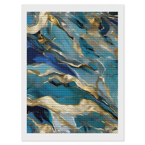 Peinture diamant bleu sarcelle pour sublimer la décoration murale du salon avec style marbre