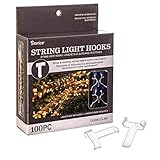 Darice, Clear, String Light Hooks, Plastic, 1' x 1.5', 100 Pieces