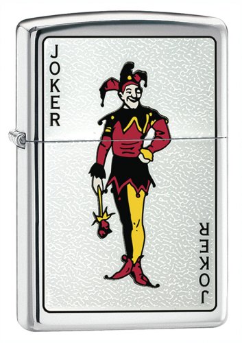 Zippo Joker Encendedor Negro de Metal miniatura 1