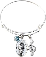 Vista 1 de Pulsera de confirmación católica para amantes de la música de Santa Cecilia para niñas