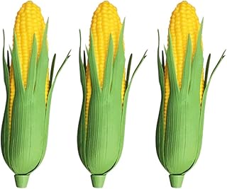Didiseaon Simulation Corn 3pcs Artificial Corn Simulation Corn Models Lifelike Vegetable Decorations Corn Photo Props for Home Shop Party ( Green Shell ) Corn Photo Prop