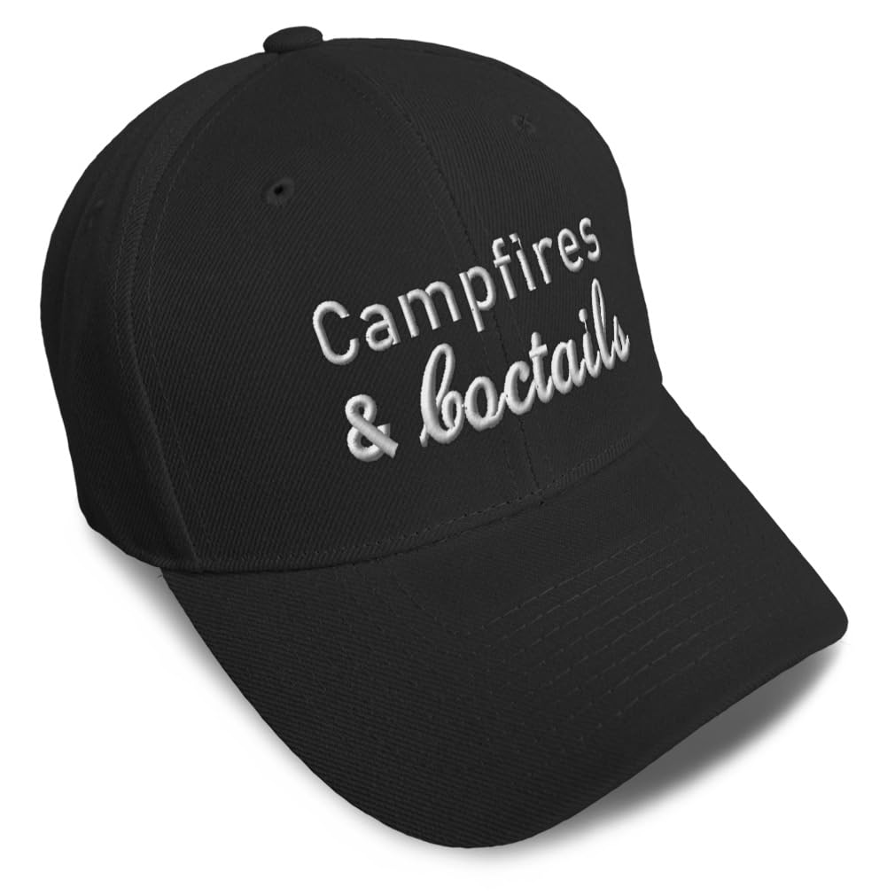 Speedy ProsBaseball Cap Campfires & Coctails Acrylic Dad Hats for Men & Women