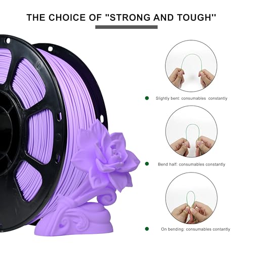 Image of iBOSS Matte PLA Plus Filament Lilac Purple 1KG, 1.75mm 3D Printer Filament Dimensional Accuracy + /- 0.02mm, 1kg Carboard Spool (2.2lbs) for Most FDM 3D Printers
