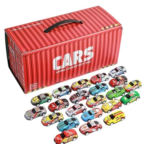 Image of Toy Cars for Kids, 48 Pull Back Race Cars Toys, Container Storage Box, Die Cast Metal Tay Car Set, Racing Pattern, Small Caar for Boys Girls Toddlers 3-8 Years Old (48Psc Car Set)