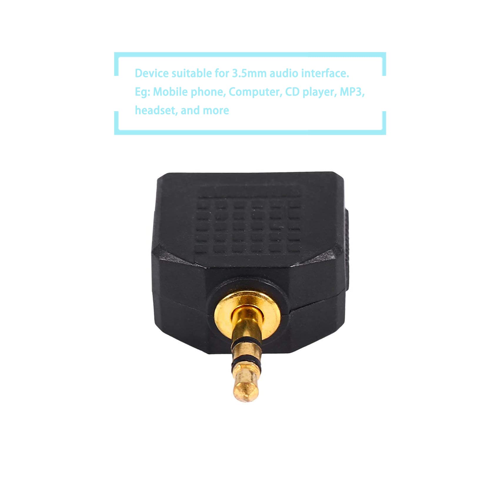presa stereo 3.5 mm a 2 x 3.5 mm stereo jack splitter adattatore