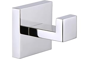 Angle Polished Chrome Towel Hook for Wall-Mounted Organization of Bathroom and Kitchen Essentials