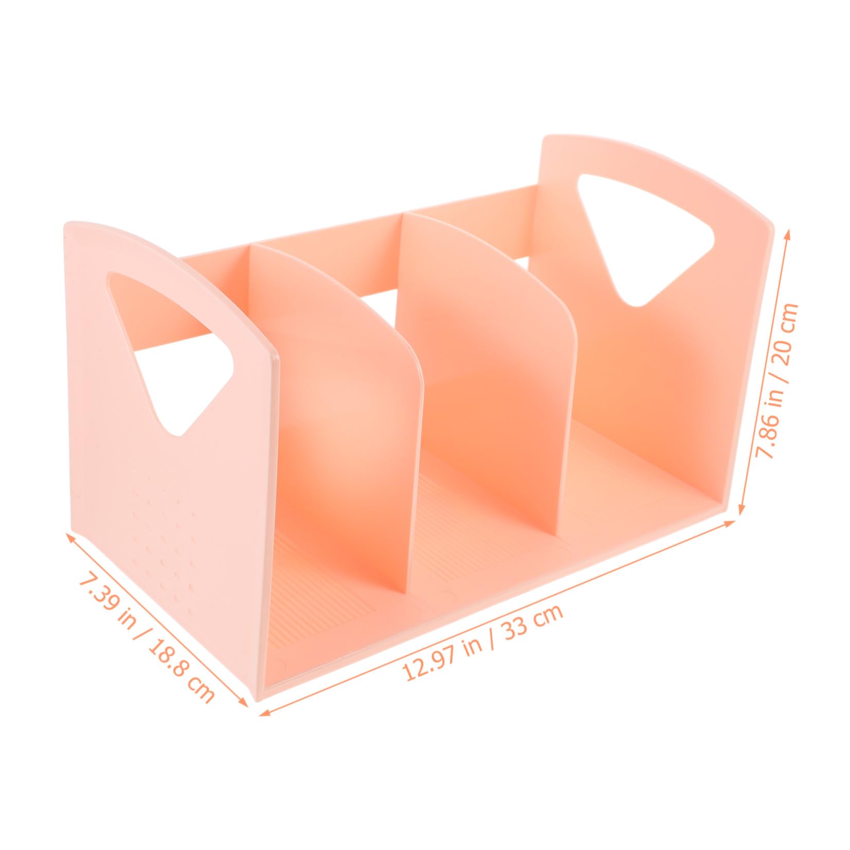 Scaffale per Libri da Scrivania a Tre Scomparti, Plastico, Khaki