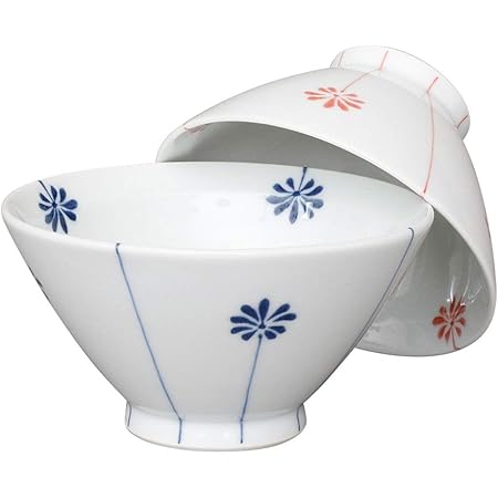 Amazon 波佐見焼 ご飯茶碗 ペア セット ラインフラワー 大小 夫婦茶碗 おしゃれ かわいい 結婚祝い プレゼント ギフト お茶碗 高級 波佐見焼 飯碗
