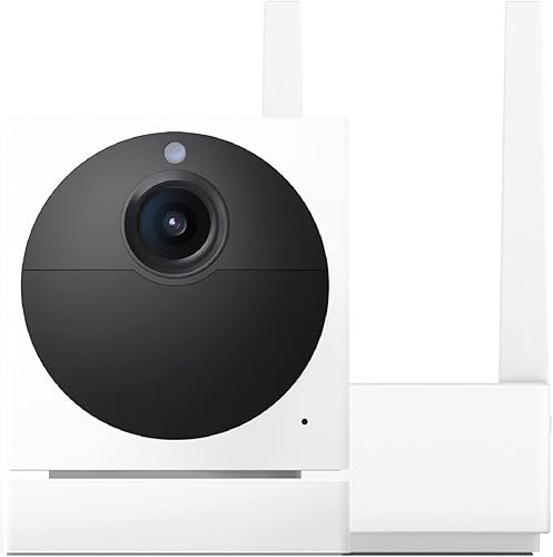 Wyze - Set de inicio de cámara para exteriores v2 (incluye estación base y 1 cámara), cámara inteligente inalámbrica HD de 1080p para interiores,
