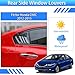 XYHGM for Honda Civic Sedan 9th Gen 2012 2013 2014 2015 Window Louvers Rear Side Window Louvers Air Vent Scoop Shades Cover Blinds Trim Exterior Accessories 2PCS(Bright Pitch Black)