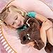 Basic Fun Pound Welpen Weighted Snuggles Plüsch – Dunkelbraun mit Langen Ohren – Weiches gewichtetes Plüsch-Komfortspielzeug mit klassischem Design – Für Alter 3+