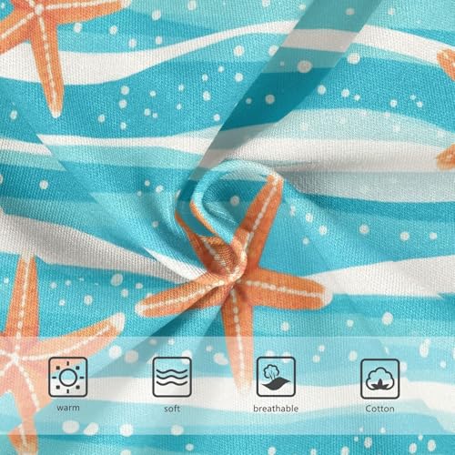 Wusikd Starfish Stripes Girls' Underwear Cotton Girls Briefs Soft Toddler Underwear 2T3