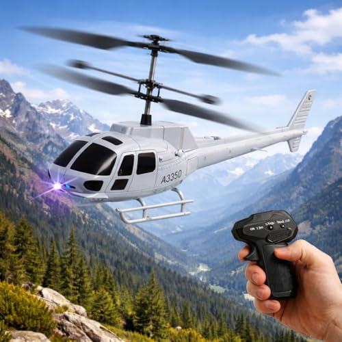 Image of Gravity Sensor Trigger Remote Helicopter Toy for Boys with Safety Sensor, Indoor Palm Sensing, Rechargeable with LED Lights I Pack of 1 (Millitary Gun Trigger)