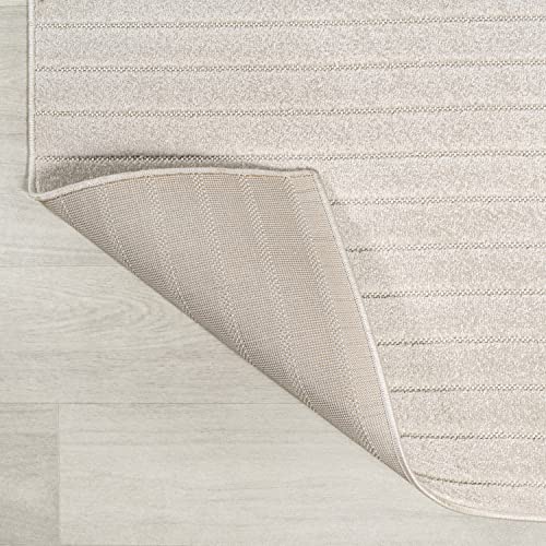 Image of JONATHAN Y Odense High-Low Angle Ivory /Cream Indoor /Outdoor Area Rug, 8x10, Modern, Contemporary, Geometric, Bohemian, Bedroom, Kitchen, Living Room, Non Shedding (SCN101A-8)
