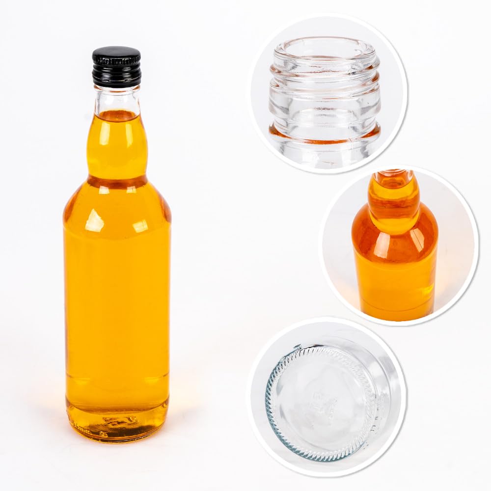 Botellas de cristal Monopoly de 500 ml, 100 unidades, botellas vacías con corcho, elegantes y de alta calidad para llenar licor, vino y jarabe