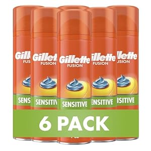 Gillette Fusion5 Ultra Sensitive Shave Gel, 7oz, Pack of 6