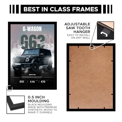 Image of CodersParadise G-Wagon G63 Stealth Edition Poster Frame | Premium A4 Framed Wall Art for Bedroom, Office & Gaming Setup | Luxury SUV Aesthetic Decor for Car Enthusiasts
