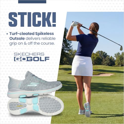 Image of Skechers Womens Go Walk 5 Relaxed Fit Slip-in Golf ShoeSneaker | Golf, Slip-ins, GOGA MAX, Water-Repellent, Spikeless, Relaxed Fit, Breathable, Lightweight, Soft Stride Cushioning