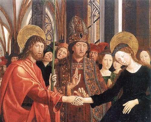Peinture murale haut de gamme Les fiançailles de Virgin par Pacher