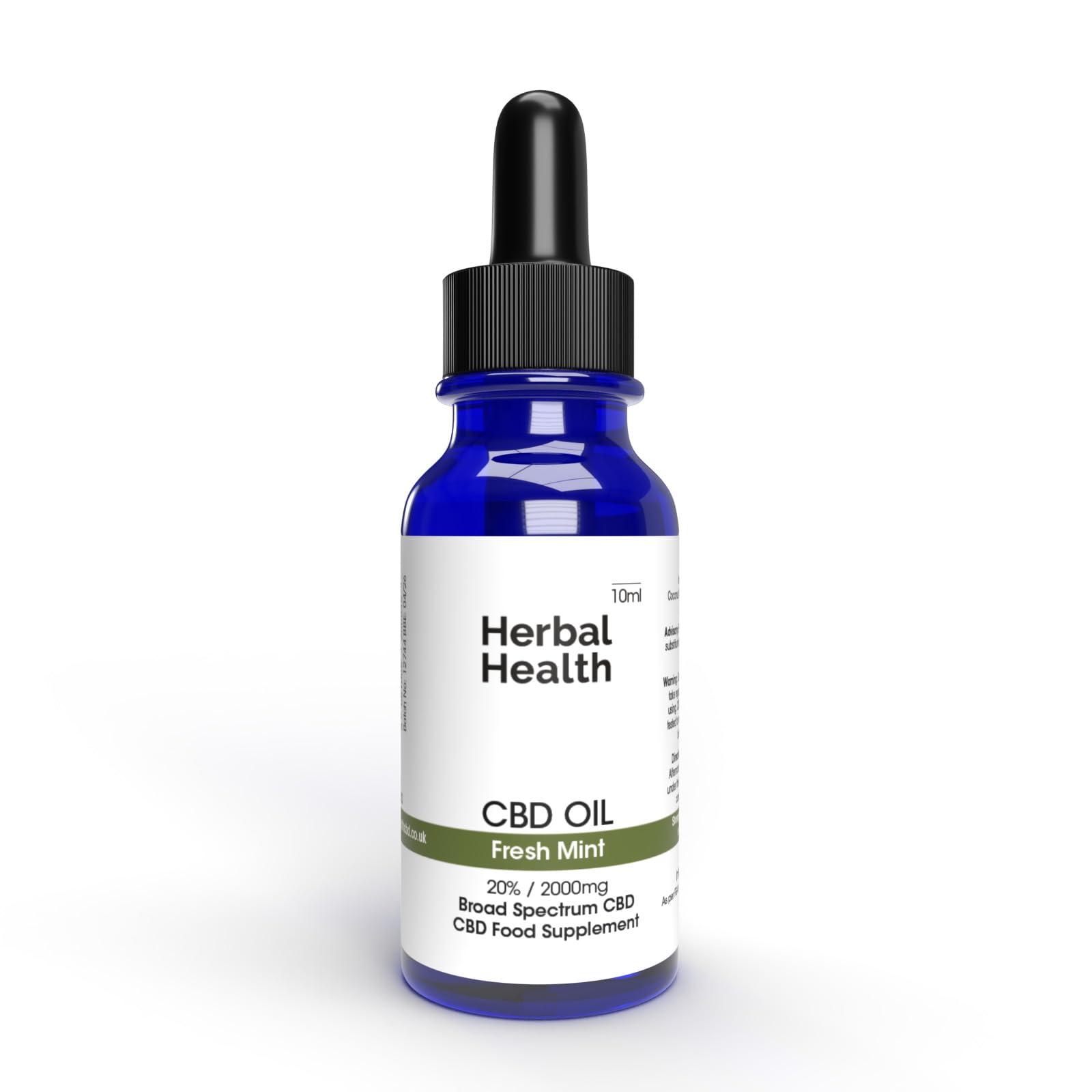 Herbal Health CBD Oil Drops 2000mg 10ml – Fresh Mint Broad
