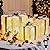 Set of 3 Christmas Decorations Lighted Gift Boxes, 12in 10in 8in with 60 Pre-Lit Mini String Lights?Foldable LED Xmas Gift Boxes with Bows for Tree Indoor Outdoor Holiday Party Yard Home Decor