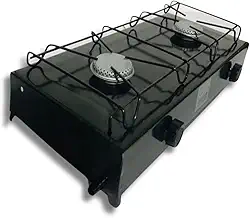 Fogão Fogareiro Camping 2 Bocas a Gas Preto - Mishe