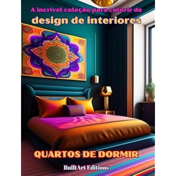 Capa do livro A incrível coleção para colorir de design de interiores: Quartos de dormir: Livro de colorir para amantes da arquitetura e do design de interiores
