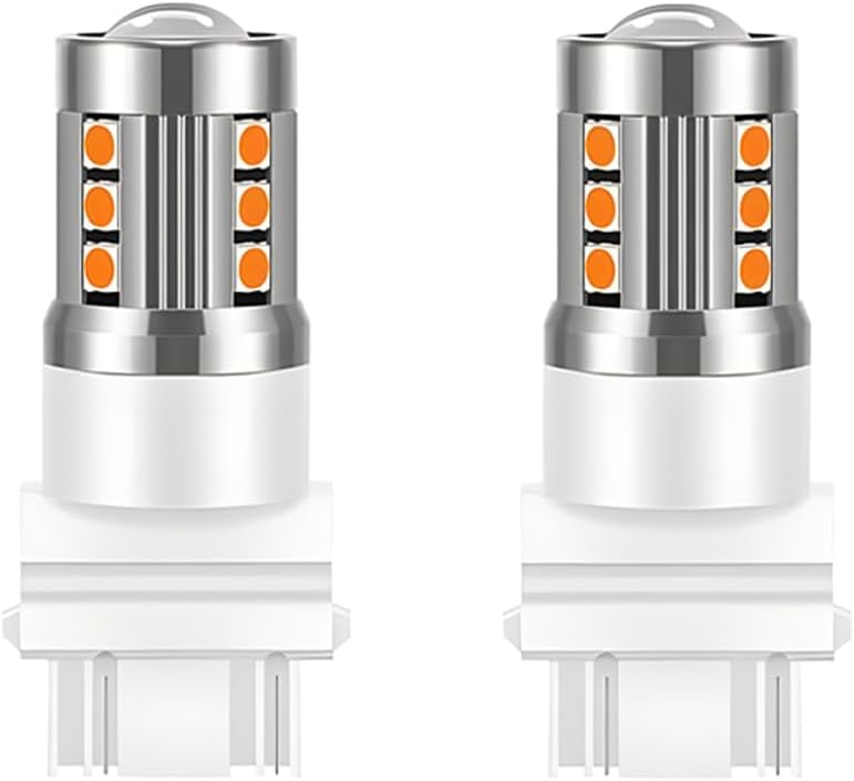 3156 LED Car Turn Signal Bulbs, 2PCS Super Bright Vehicle Front Rear Blinker Turn Signal Light Replacement, Automotive Marker Parking Lighting Accessories, Universal Fit (Yellow)