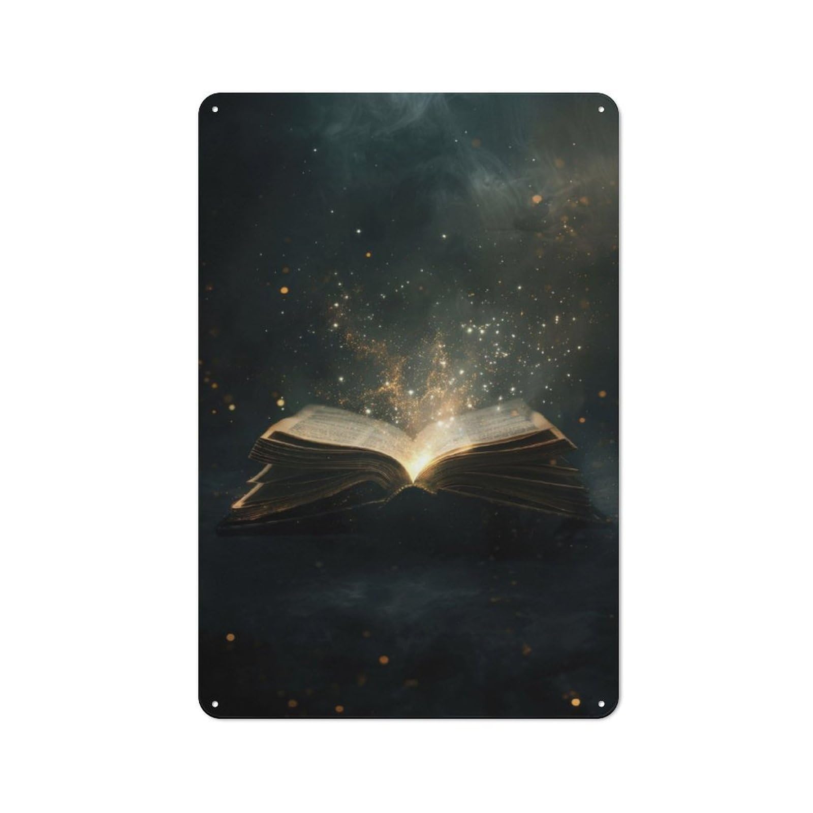 Junmoney Magical Book Retro-Style Metal Plaque 30X20cm For Kitchen Or Home Bar, Gift For Home Bar Enthusiasts During The Christmas Season