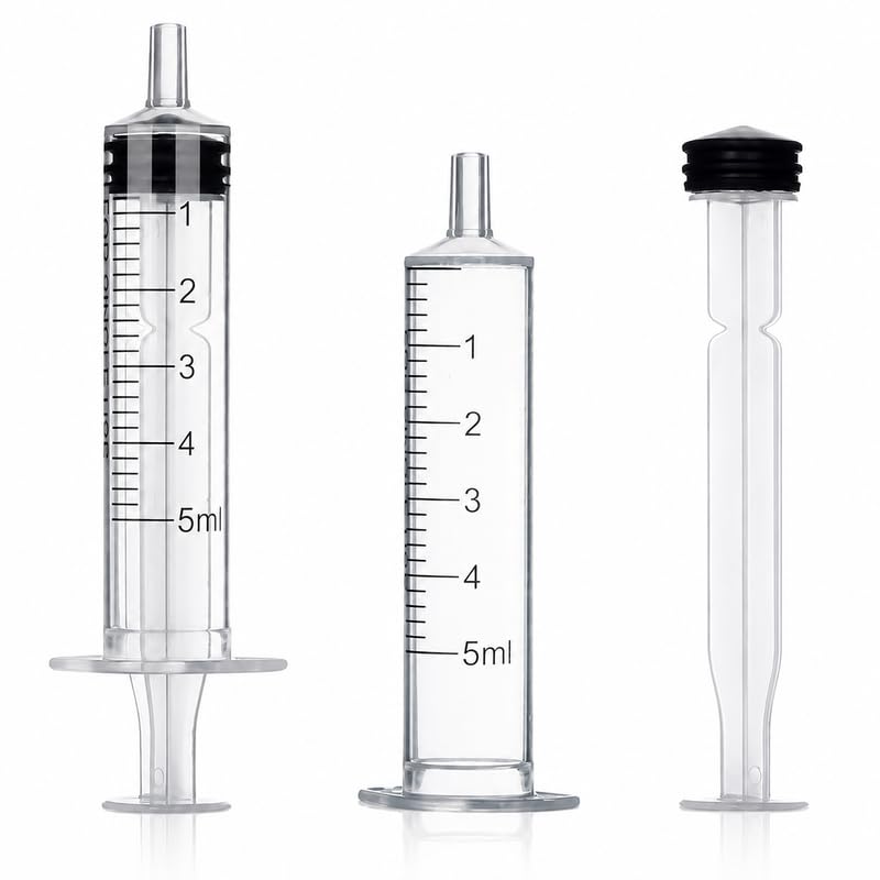 LABCARE Salco 5ml Syringe without Needle Plastic Syringes Sterile Individually Packed with Cap for Measuring Liquid and Pet Dog Cat Baby Feeding Oral Colostrum Pack of 2-picture-21