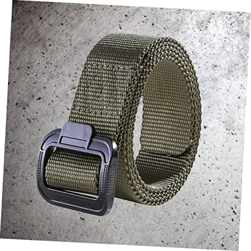 Men's Outdoor Nylon Belt Sports Utility Belt with Quick Release Buckle for Climbing Hiking and Field Operations Green4