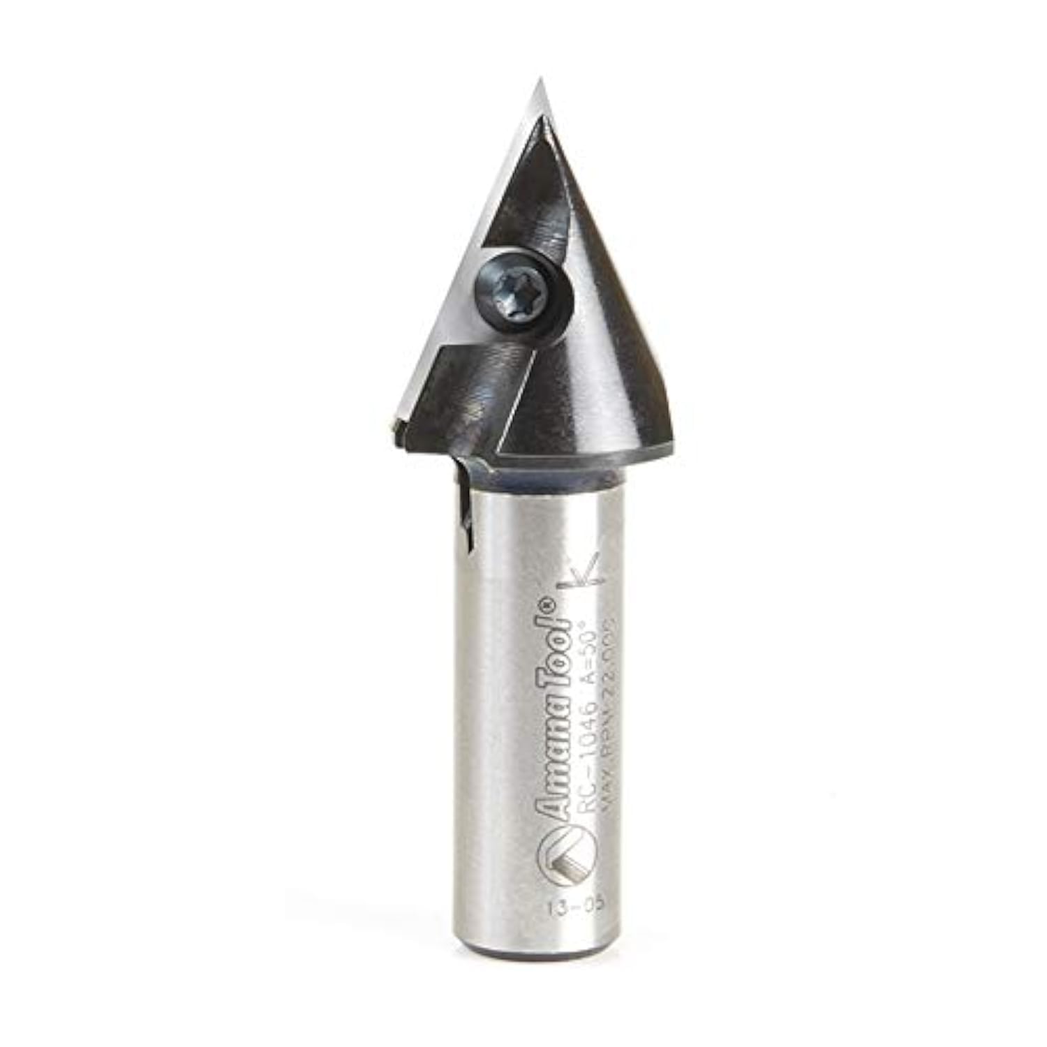 Amana Tool - Insert V-Groove 50° 1/2 Shank (RC-1046), Industrial Grade