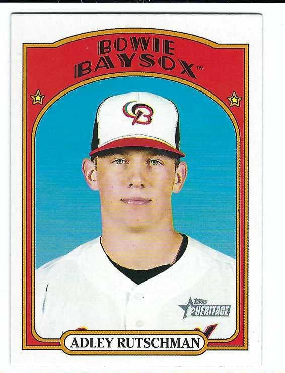 ADLEY RUTSCHMAN 2021 Topps Heritage Minor League SP #203 Short Print Baseball Rookie Card RC Baltimore Orioles