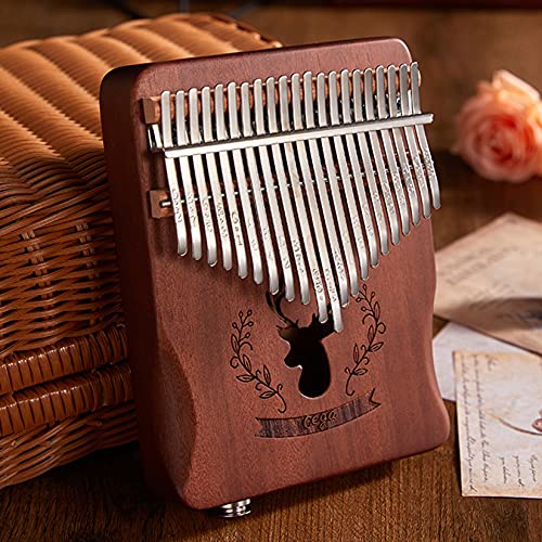 BOTOWI Beruf Kalimba Daumenklavier 21 Schlüssel mit Tuning Hammer für Erwachsene, Kinder, Tragbare Musikinstrument Thumb Piano Geschenke Mahagoniholz ​​Kalimba 17 Keys Marimba,21 Keys c Cover